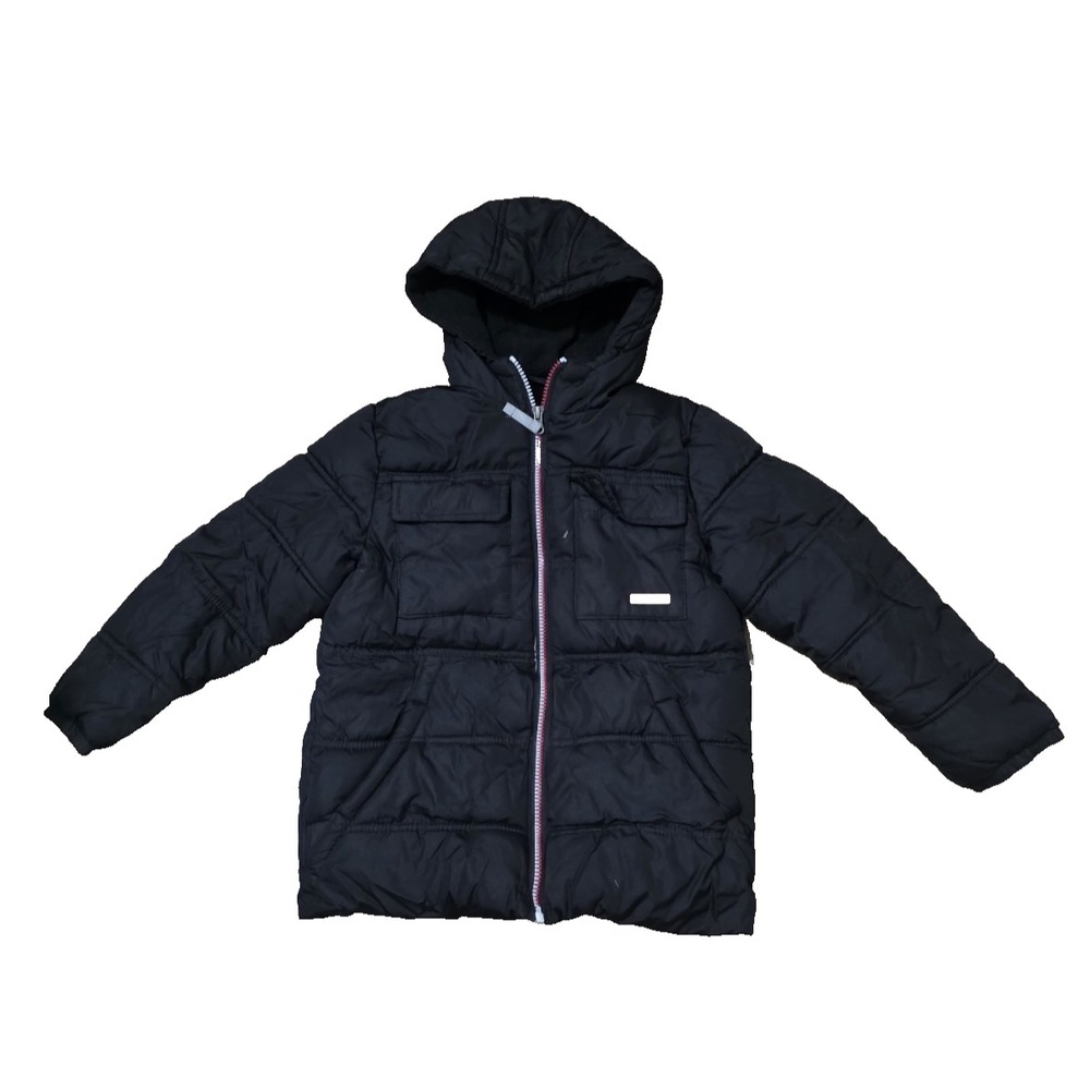 iXtreme Little Boy Fleece-lined Winter Puffer Coat, Black Red Size 7‎